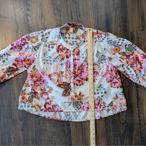 Pilcro Anthropologie Cropped Surf Blouse Size Small - Picture 7 of 9